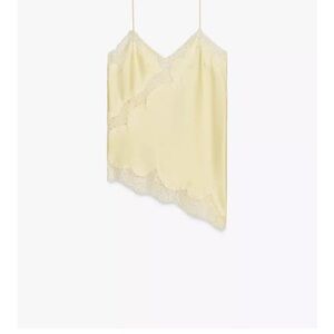 Zara yellow Lace Trim Tank Top